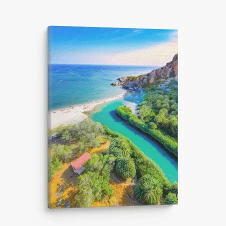 Obraz na płótnie turkusowa laguna nad plażą – Wallissimo®