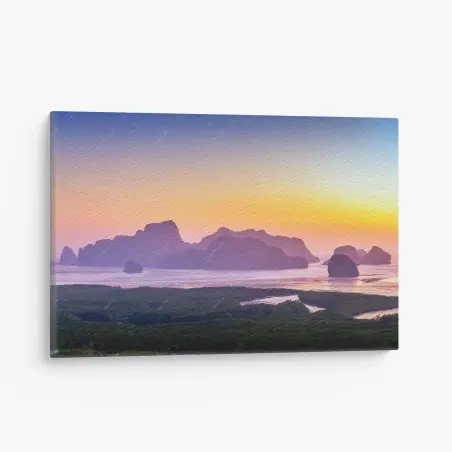 Obraz na płótnie wschód słońca nad wyspami Phang Nga Bay – Wallissimo®