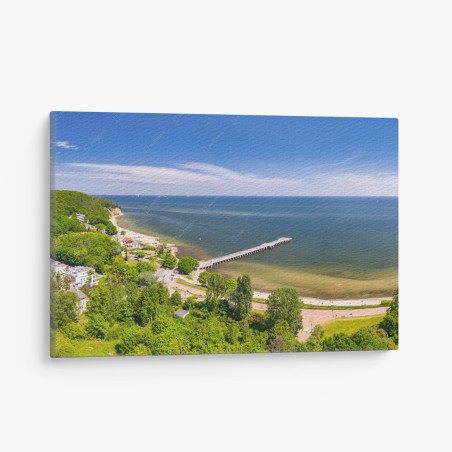 Obraz na płótnie Gdynia Orłowo widok na plażę i molo – Wallissimo®