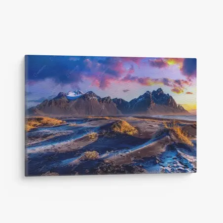 Obraz na płótnie Vestrahorn panorama wschodu słońca – Wallissimo®