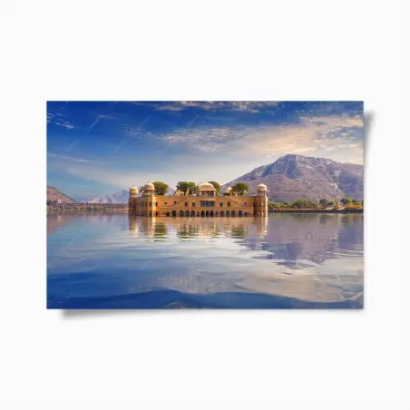 Plakat Jal Mahal nad spokojnym jeziorem – Wallissimo®