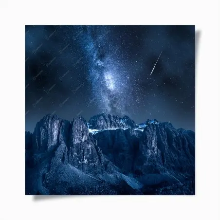 Plakat droga mleczna nad Passo Gardena, Dolomity – Wallissimo®
