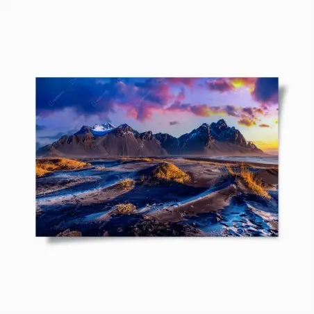 Plakat Vestrahorn panorama wschodu słońca – Wallissimo®