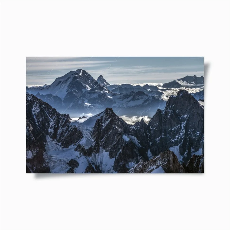 Plakat majestatyczna panorama alpejska