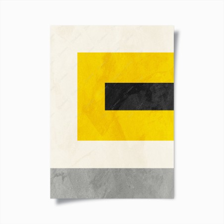 Plakat odważna żółta kompozycja geometryczna – Wallissimo®