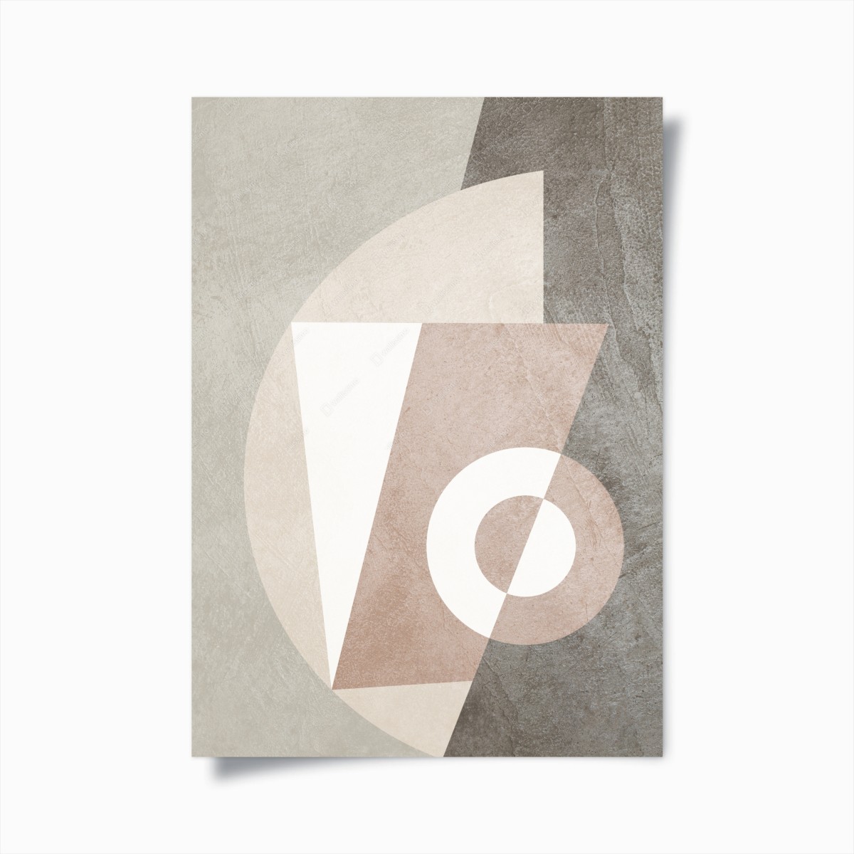 Plakat neutralna kompozycja geometryczna w pastelach – Wallissimo®