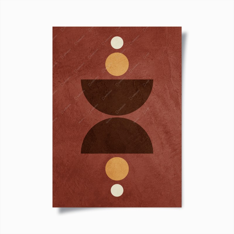 Plakat ziemny geometryczny balans