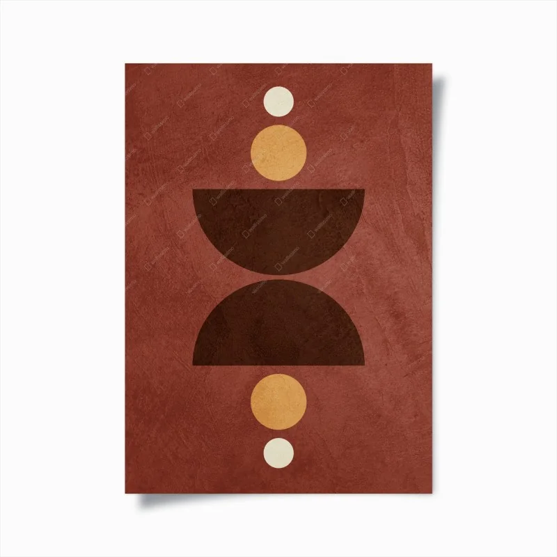 Plakat ziemny geometryczny balans