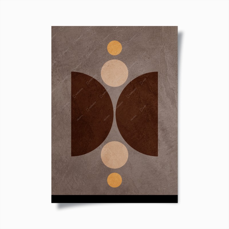 Plakat ziemna geometryczna równowaga