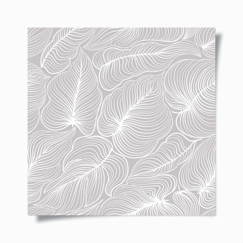 Plakat elegancki retro wzór liści w liniach