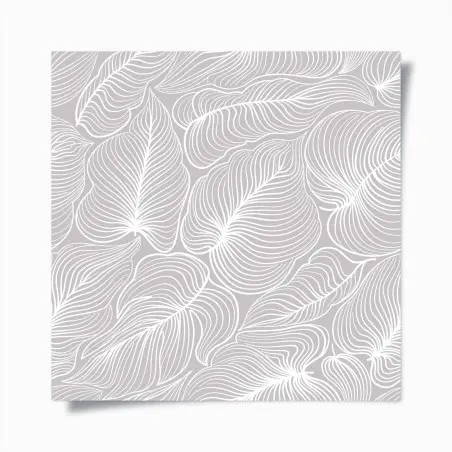 Plakat elegancki retro wzór liści w liniach – Wallissimo®