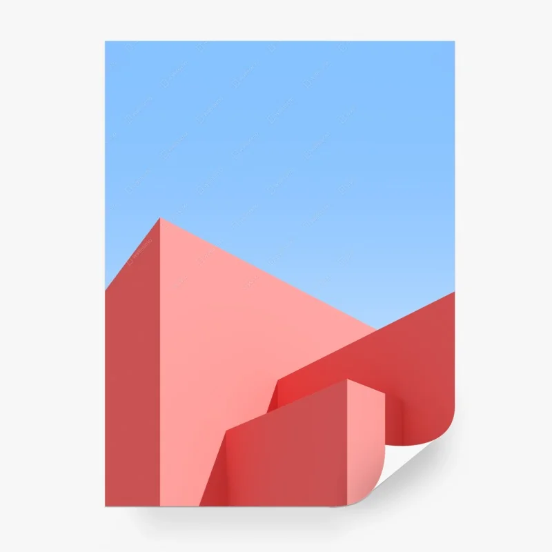 Fototapeta pastelowa geometryczna architektura