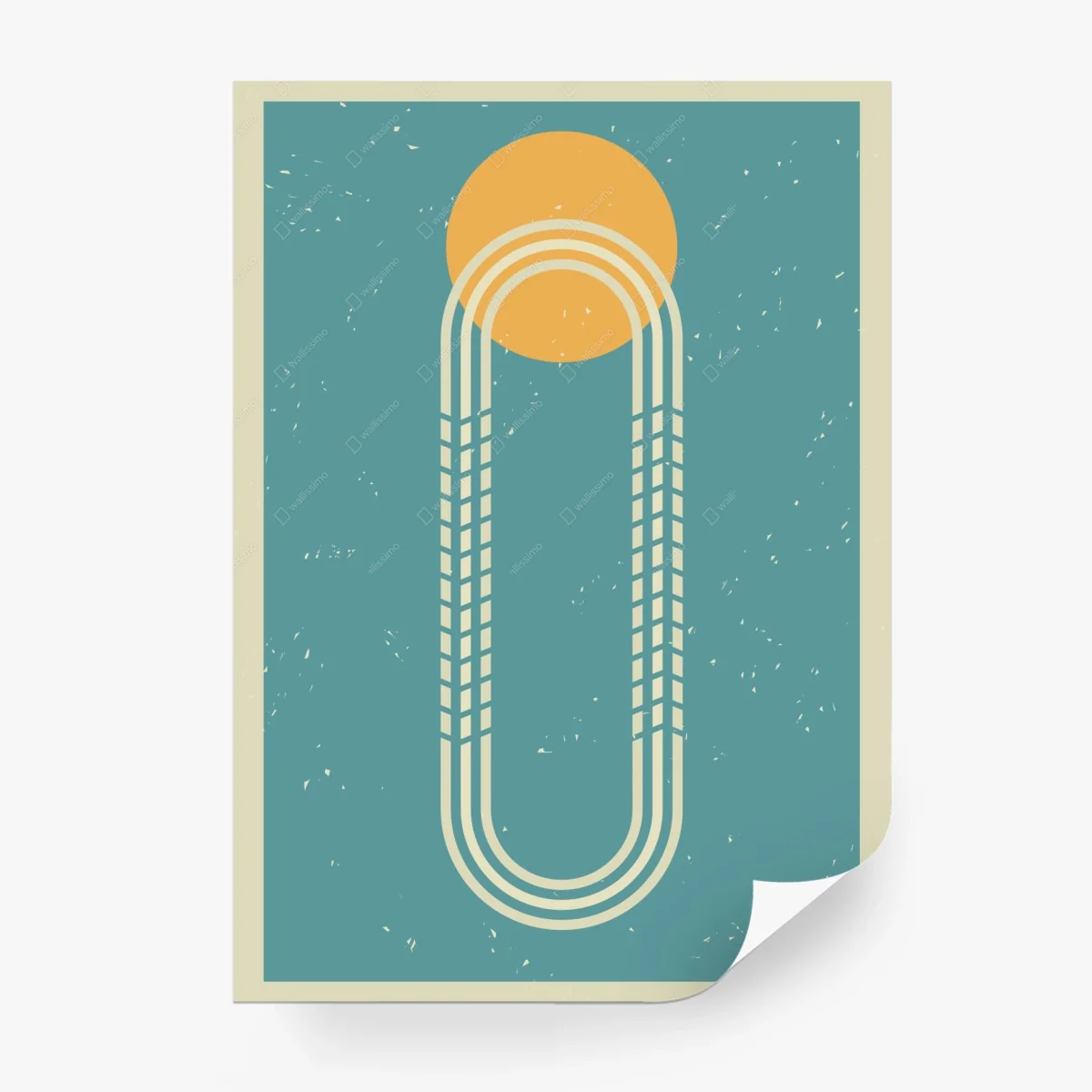 Fototapeta retro geometryczne słońce – Wallissimo® Fototapeta retro geometryczne słońce – Wallissimo®