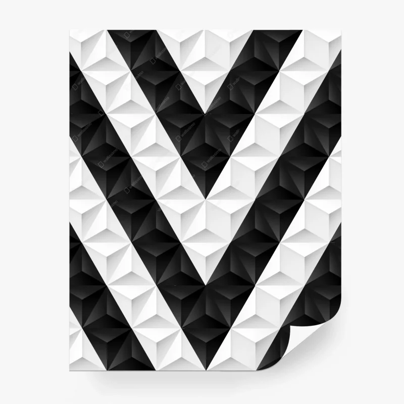 Fototapeta monochromatyczny geometryczny wzór 3d