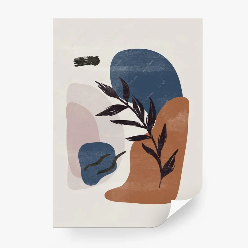 Fototapeta botaniczny abstrakcyjny plakat boho