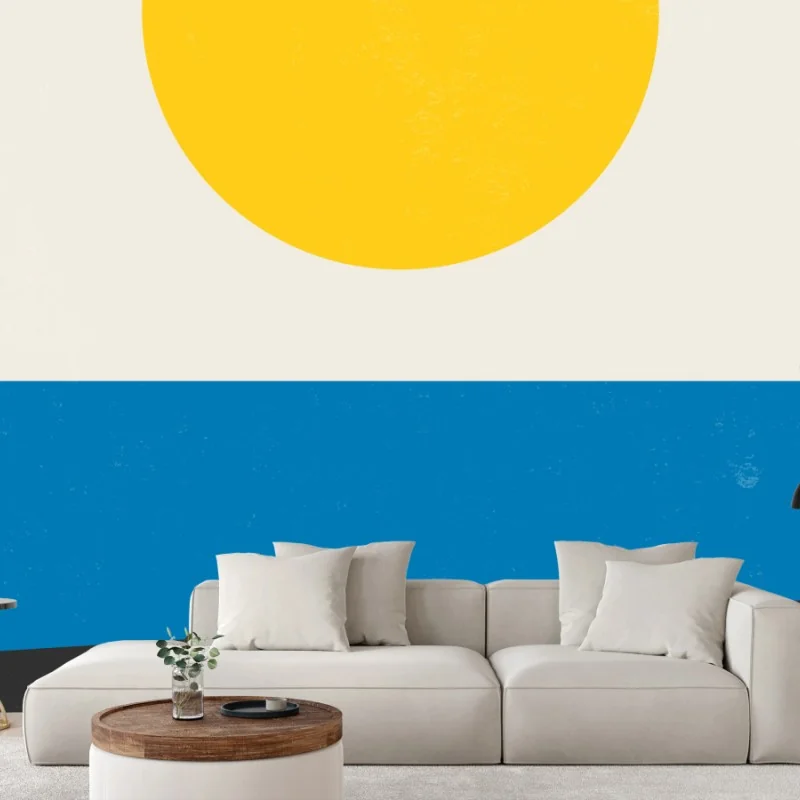 Fototapeta żółte słońce kompozycja geometryczna – Wallissimo® Fototapeta żółte słońce kompozycja geometryczna – Wallissimo®