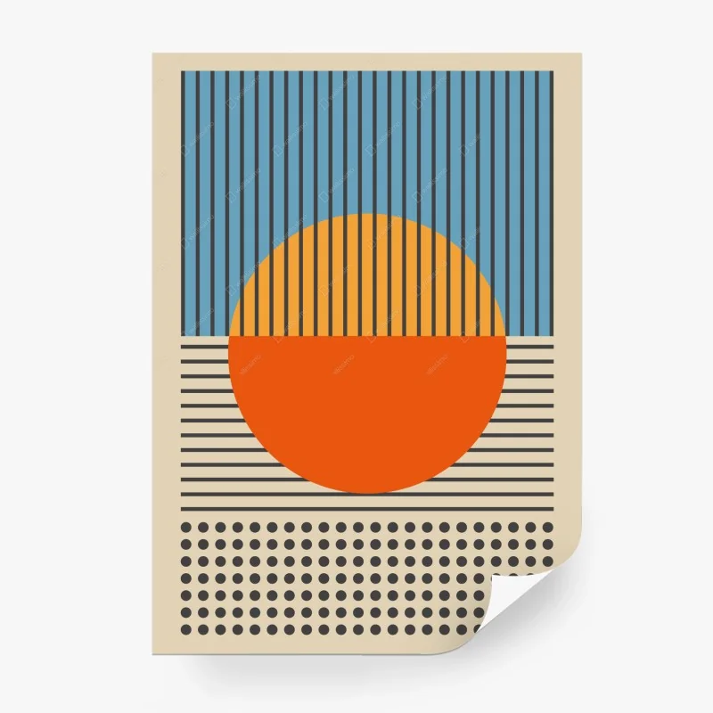 Fototapeta odważny geometryczny zachód słońca