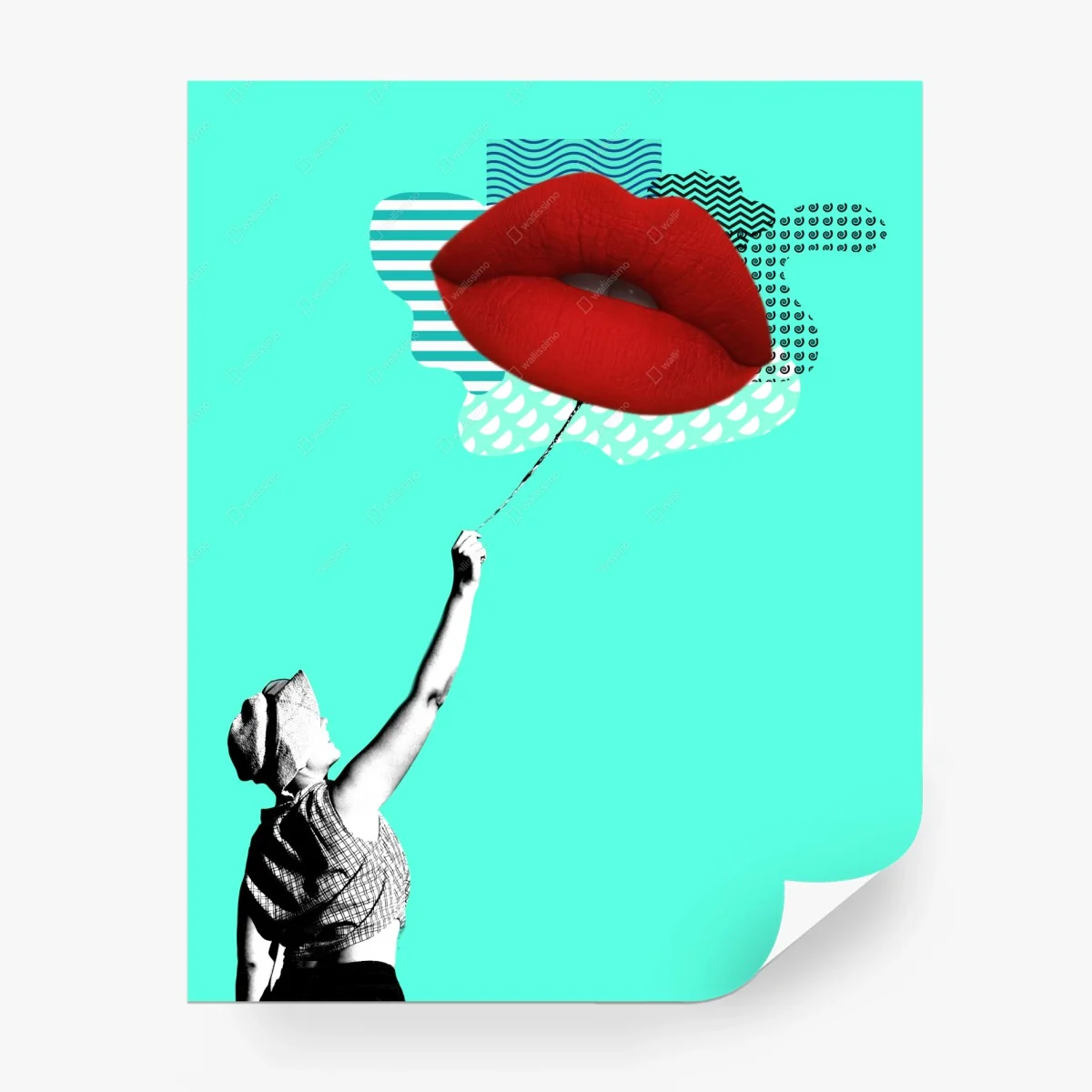 Fototapeta kolaż czerwone usta pop – Wallissimo® Fototapeta kolaż czerwone usta pop – Wallissimo®
