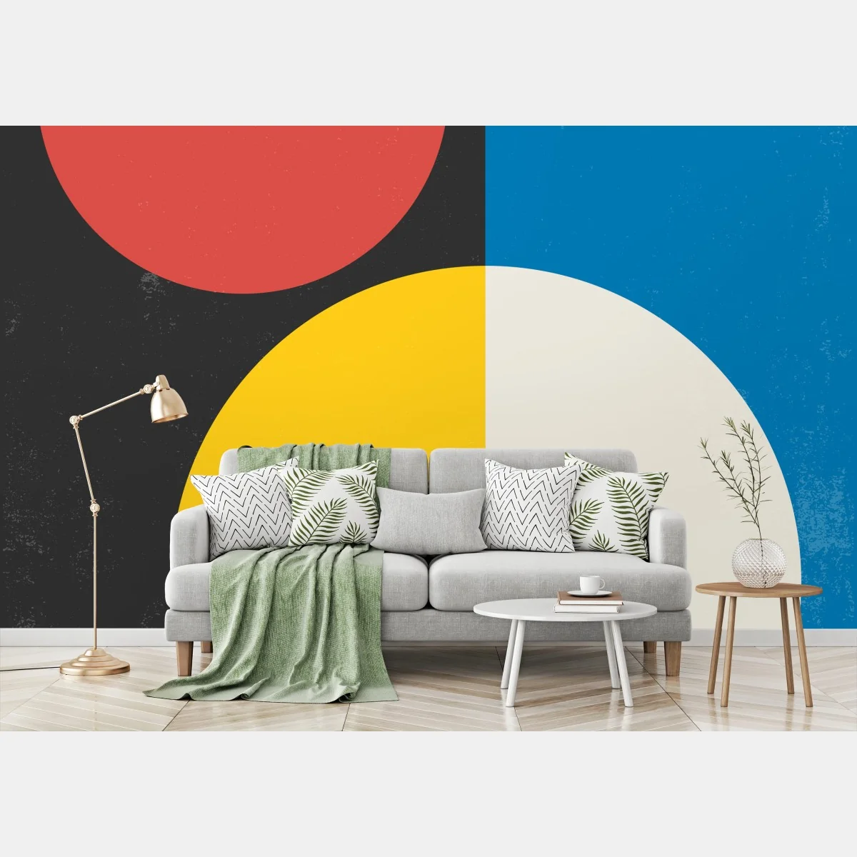 Fototapeta śmiałe geometryczne koła – Wallissimo® Fototapeta śmiałe geometryczne koła – Wallissimo®