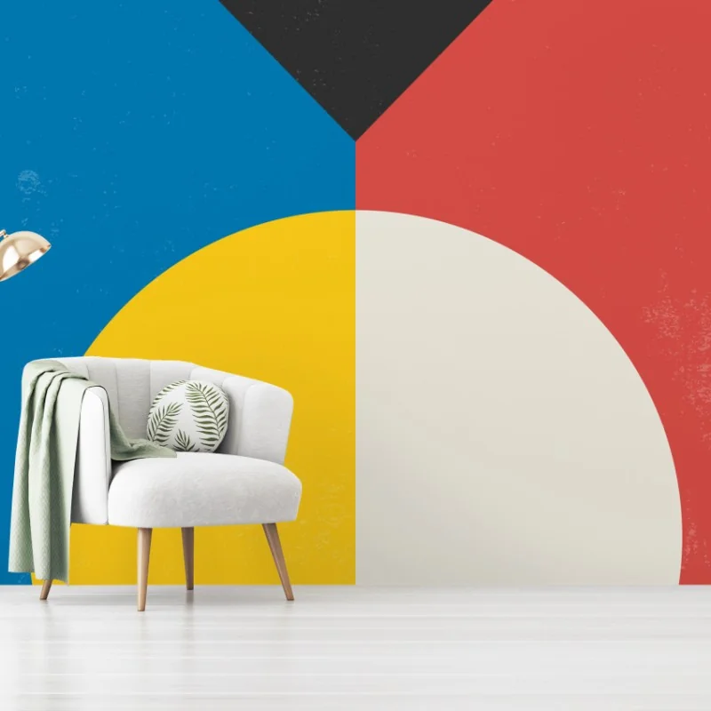 Fototapeta podzielony okrąg - grafika geometryczna