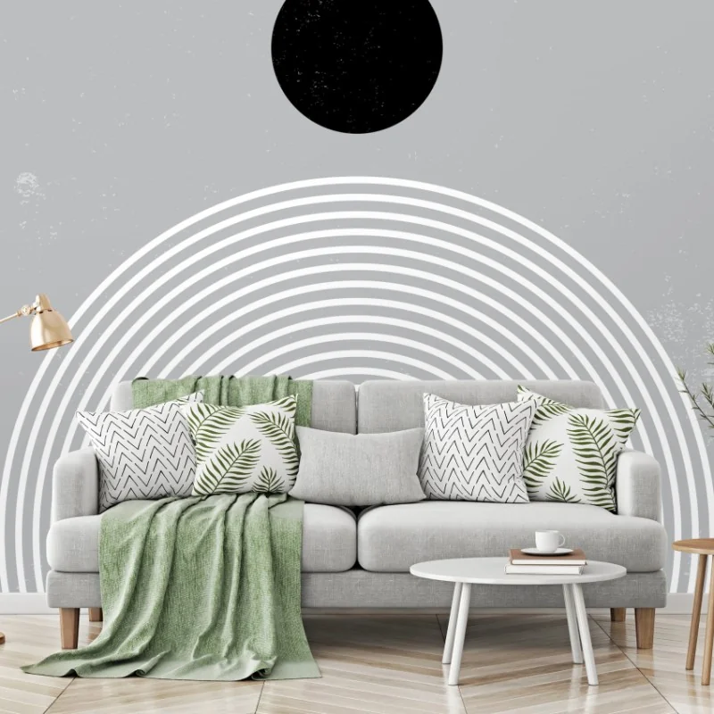 Fototapeta minimalna abstrakcja koncentrycznych kół
