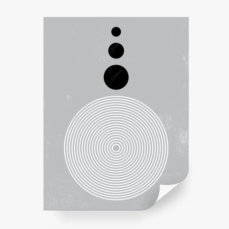 Fototapeta minimalna abstrakcja koncentrycznych kół