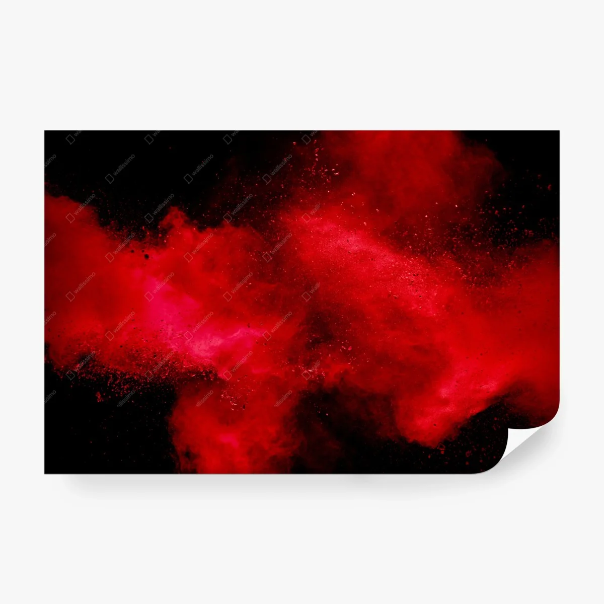 Fototapeta czerwona eksplozja proszku – Wallissimo® Fototapeta czerwona eksplozja proszku – Wallissimo®