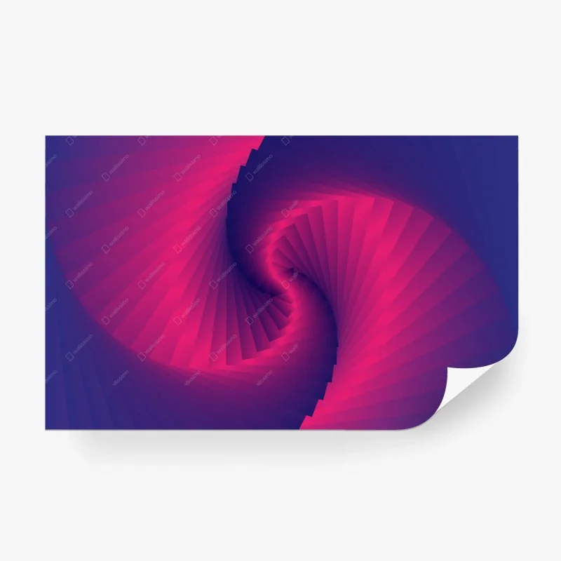 Fototapeta magenta spiralna kompozycja geometryczna