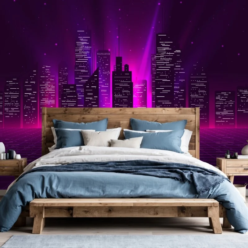 Fototapeta nocna przejażdżka neonowym miastem