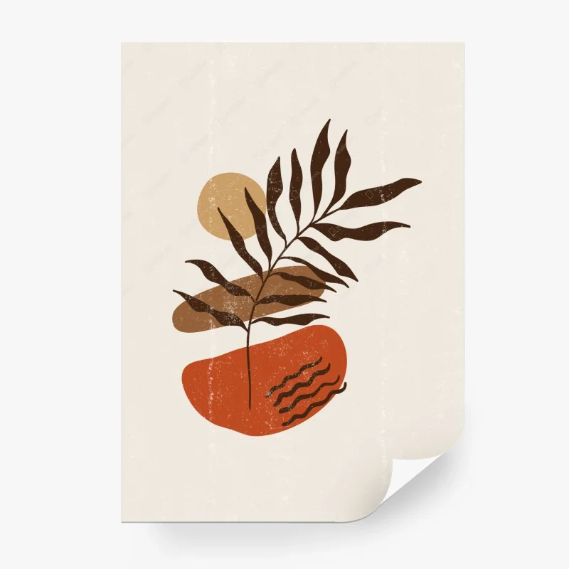 Fototapeta botaniczna kompozycja boho w stylu minimalistycznym