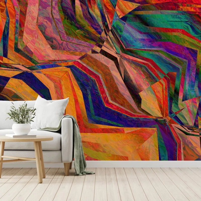 Fototapeta kolorowa geometryczna abstrakcja