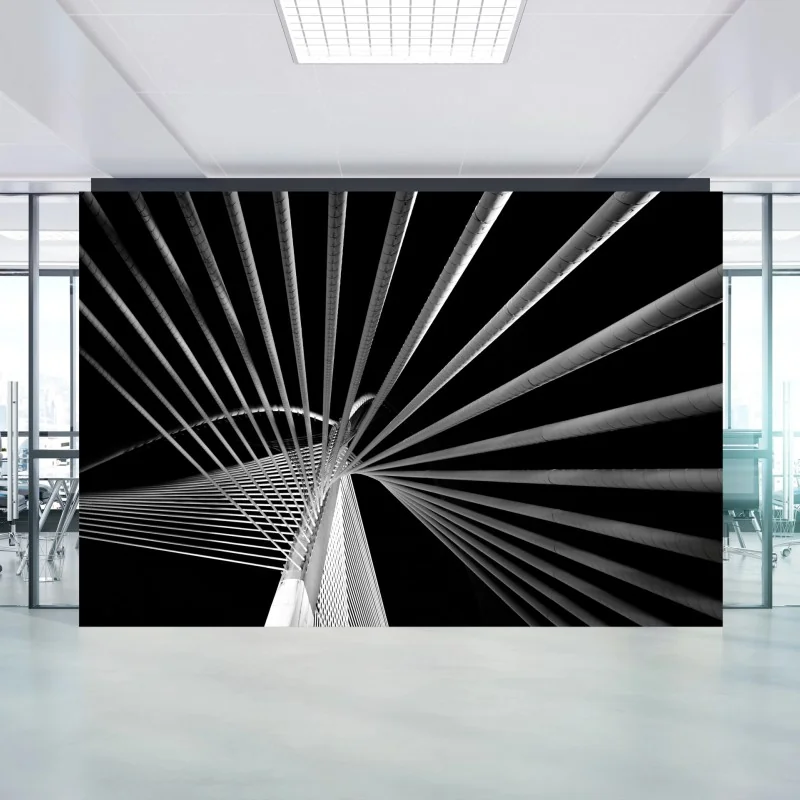 Fototapeta geometria mostu w czerni i bieli