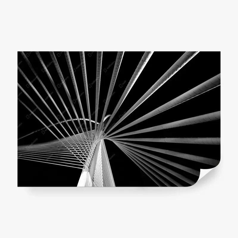Fototapeta geometria mostu w czerni i bieli