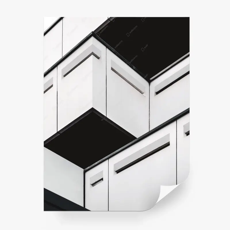 Fototapeta minimalistyczna geometryczna elewacja budynku
