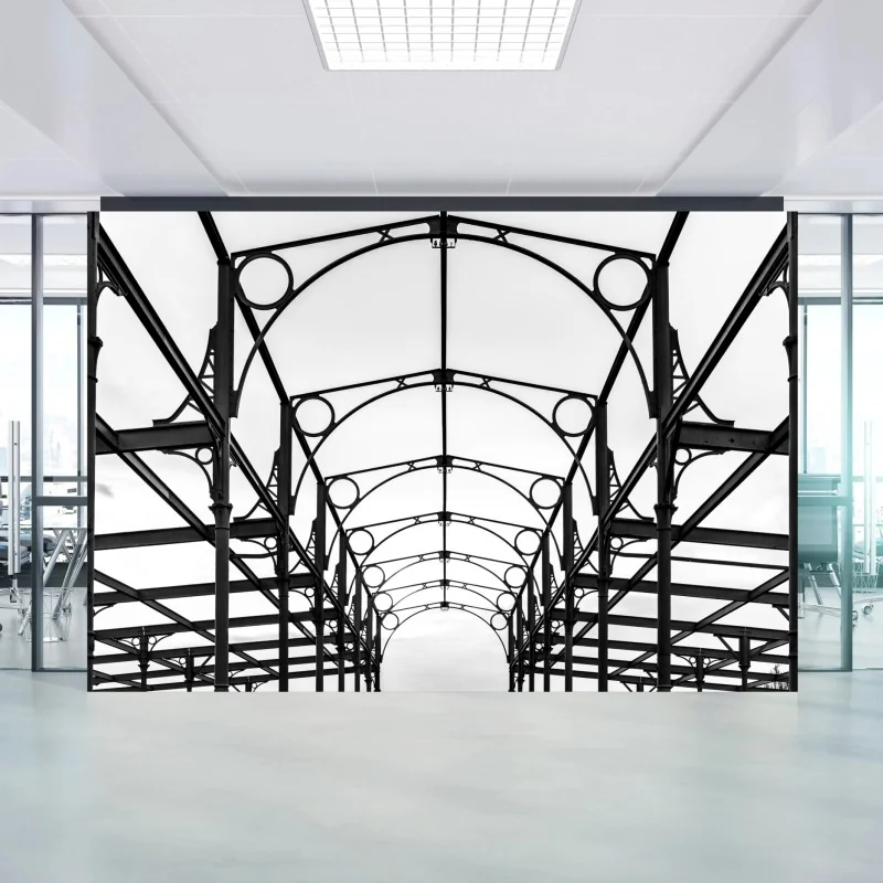 Fototapeta industrialne żelazne łuki architektoniczne