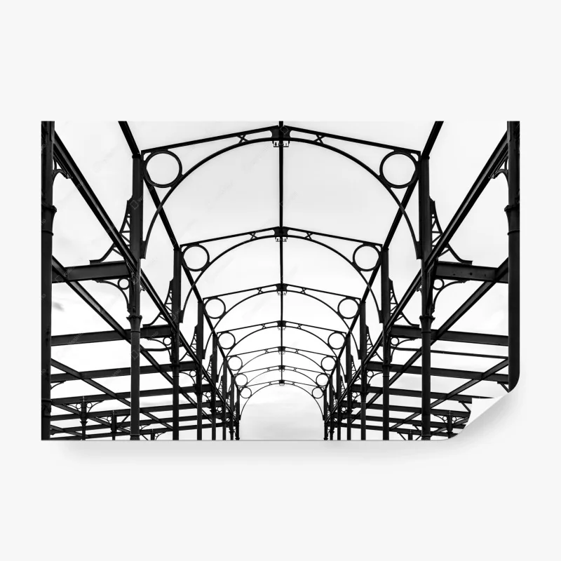 Fototapeta industrialne żelazne łuki architektoniczne