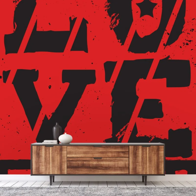 Fototapeta plakat love rock