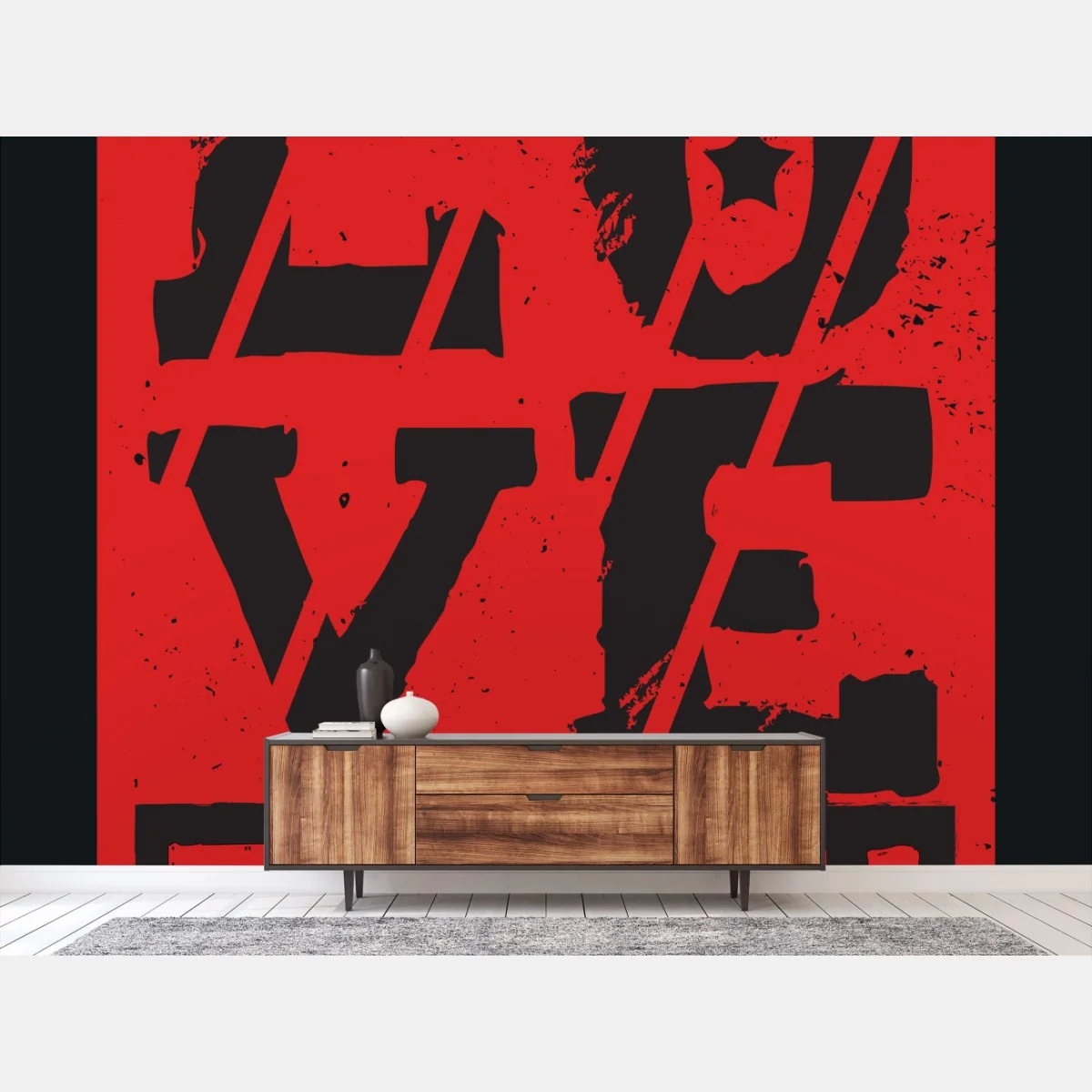 Fototapeta plakat love rock – Wallissimo® Fototapeta plakat love rock – Wallissimo®