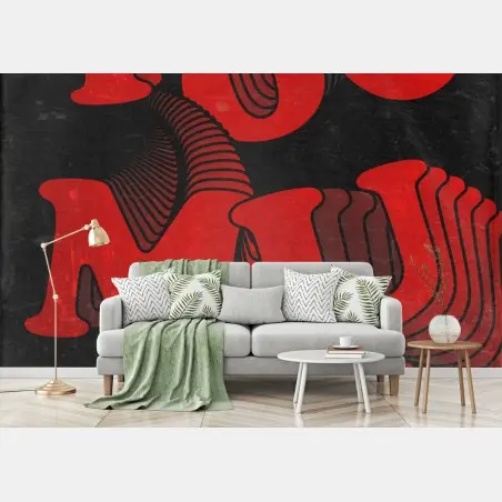 Fototapeta too much retro plakat typograficzny – Wallissimo®