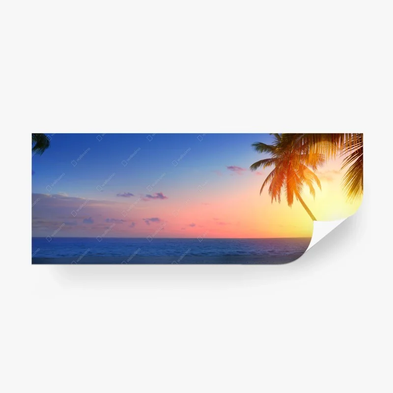 Fototapeta tropikalny wschód słońca na plaży