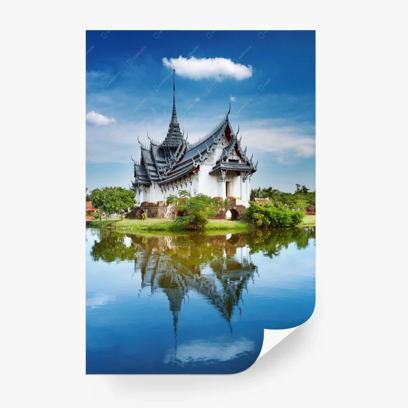 Fototapeta Sanphet Prasat pałac nad jeziorem