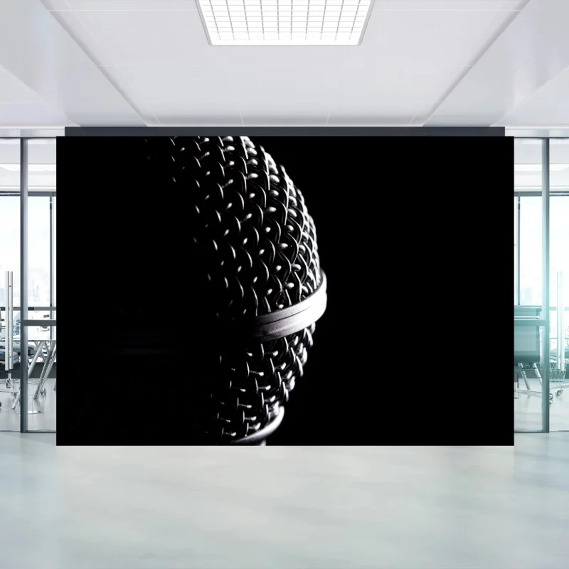 Fototapeta dramatyczne zbliżenie mikrofonu