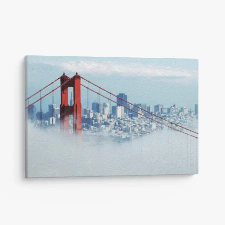 Obraz na płótnie Golden Gate we mgle nad San Francisco – Wallissimo®