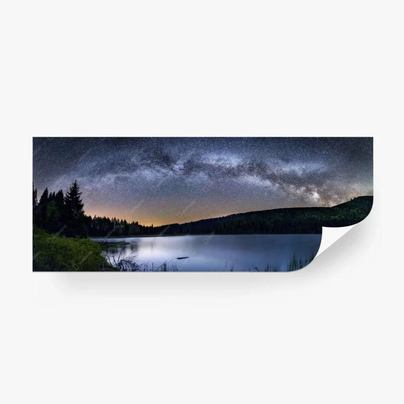 Fototapeta droga mleczna nad spokojnym jeziorem
