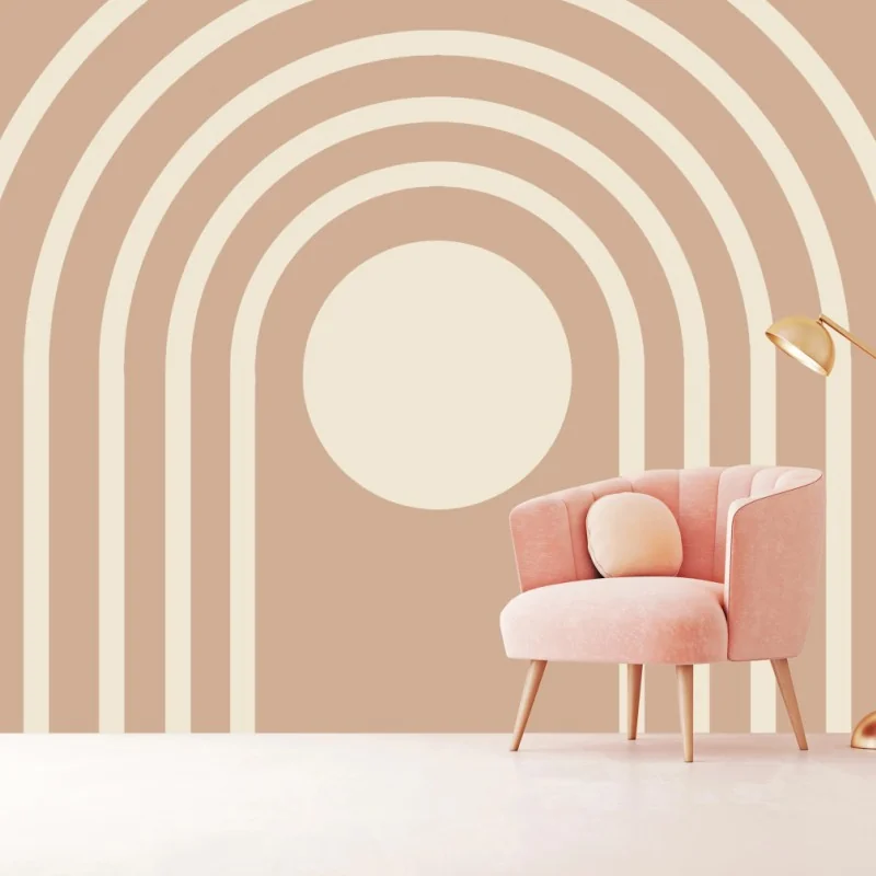 Fototapeta pastelowy łuk geometryczny motyw