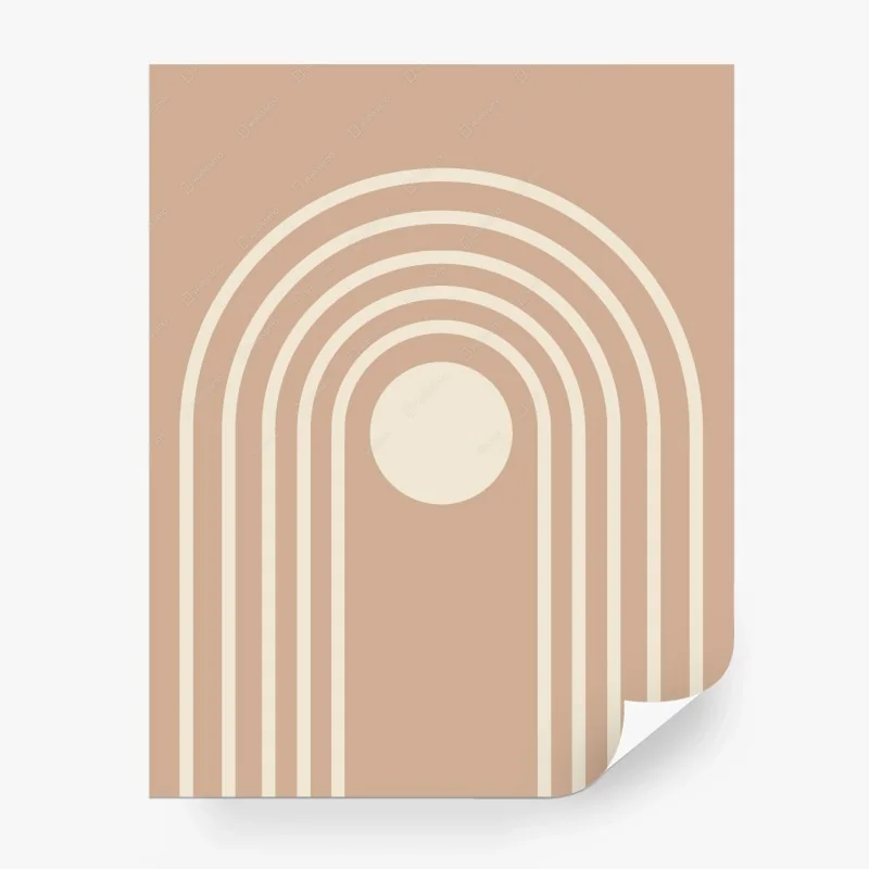Fototapeta pastelowy łuk geometryczny motyw