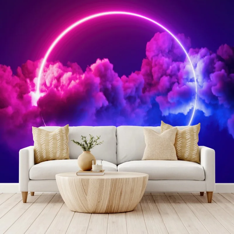 Fototapeta neonowy pierścień chmur