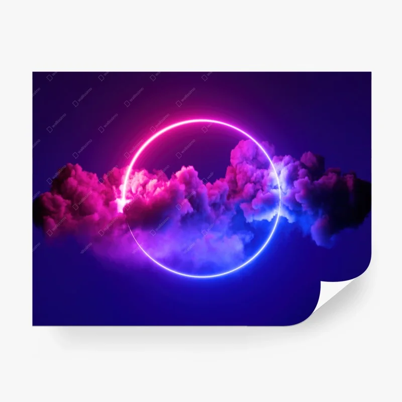 Fototapeta neonowy pierścień chmur