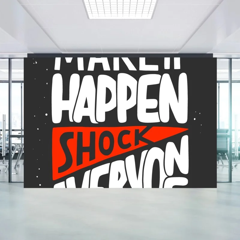 Fototapeta make it happen motywacyjne liternictwo