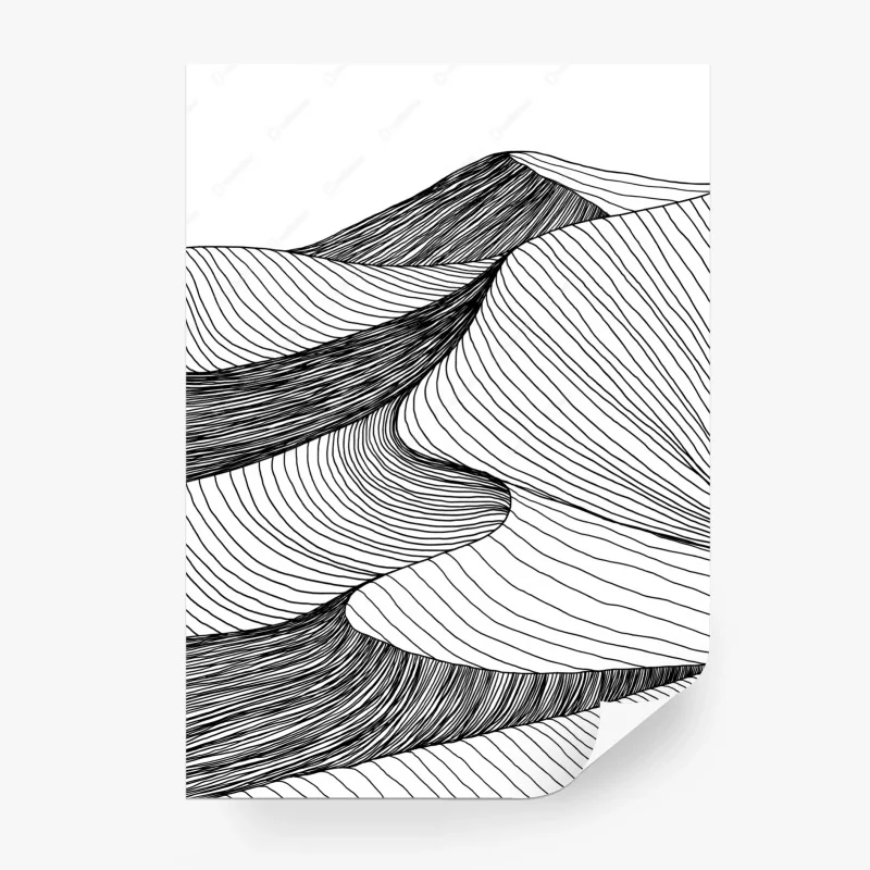 Fototapeta abstrakcyjne wydmy w liniach